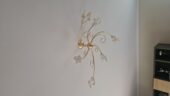 Set lampadario e piantana in vetro di Murano