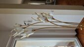 Set lampadario e piantana in vetro di Murano