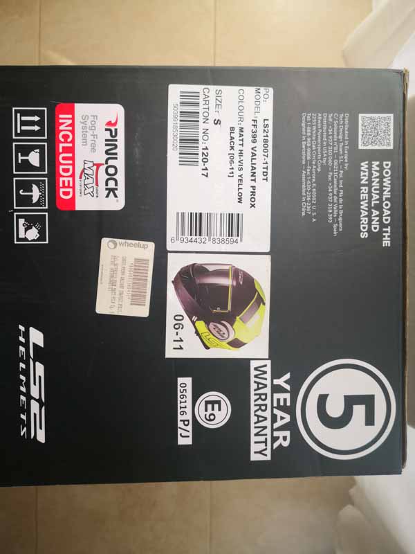 casco ls2 ff399 vailant prox
